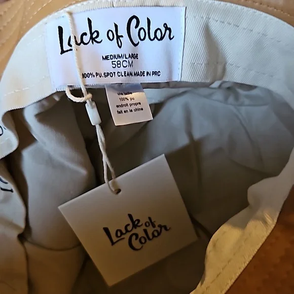 LACK OF COLOR WAVE BUCKET HAT- TAN VEGAN LEATHER SIZE 58CM M  display picture 2